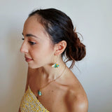 Orecchini ginkgo a cerchio