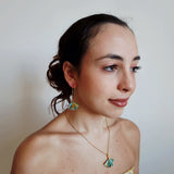 Orecchini ginkgo a cerchio