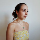 Orecchini ginkgo a cerchio