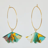 Orecchini ginkgo a cerchio