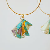 Orecchini ginkgo a cerchio