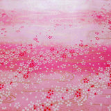Orecchini gru rosa romantica con fiori di ciliegio