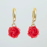Orecchini rosa a cerchietto